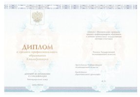 Диплом колледжа 2014 - 2019 в Архангельске